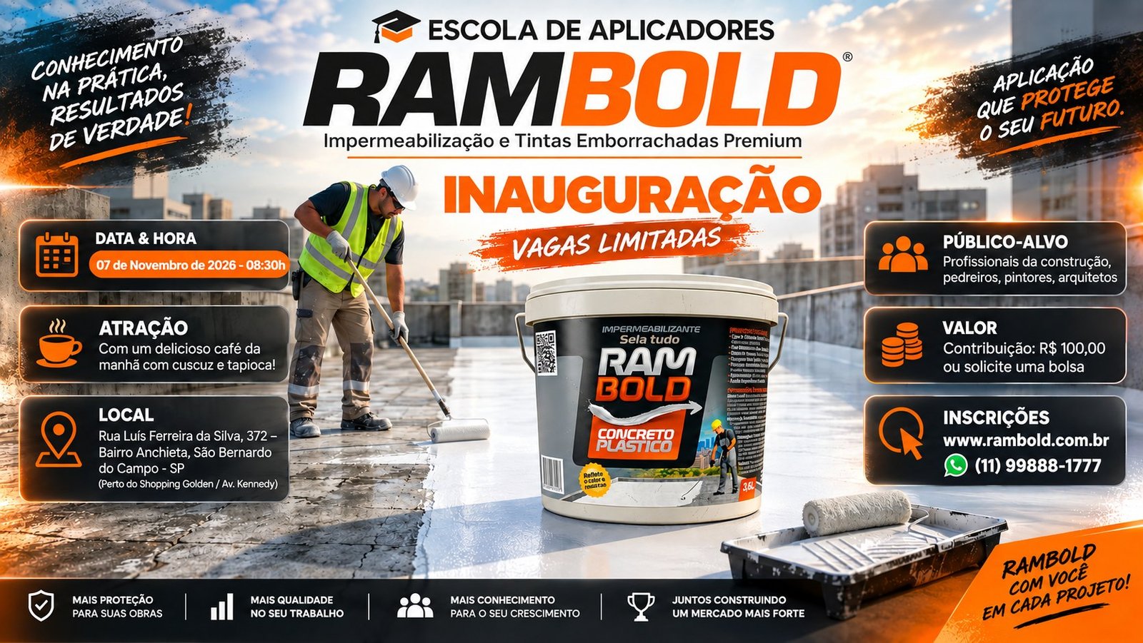 Inauguração Escola de Aplicadores Rambold — data, local, valor e inscrições